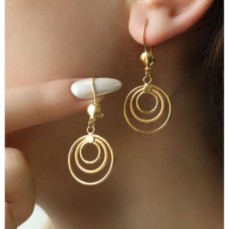 22 Ayar Altın Golden Loops Küpe
