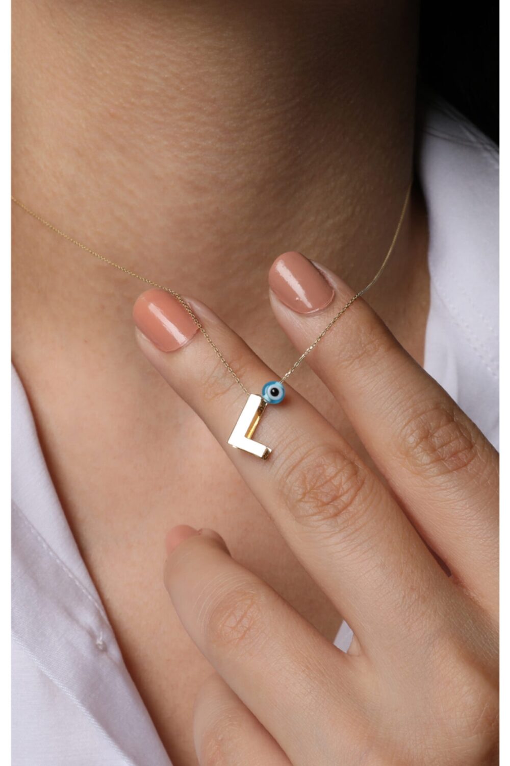 L Harfi Altın Kolye, Altın Kolye Modelleri 585 Damga Kolye Arkadaş Eş Sevgili için  Önerileri