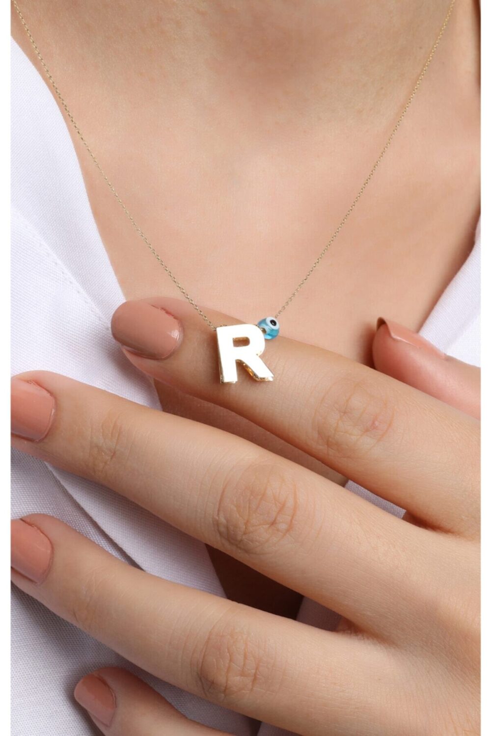 R Harfli Altın Kolye, Altın Kolye Modelleri 585 Damga Kolye Arkadaş Eş Sevgili için  Önerileri