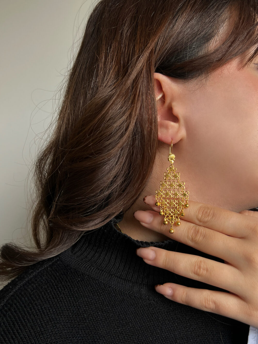 22 Ayar Vintage Salkım Küpe