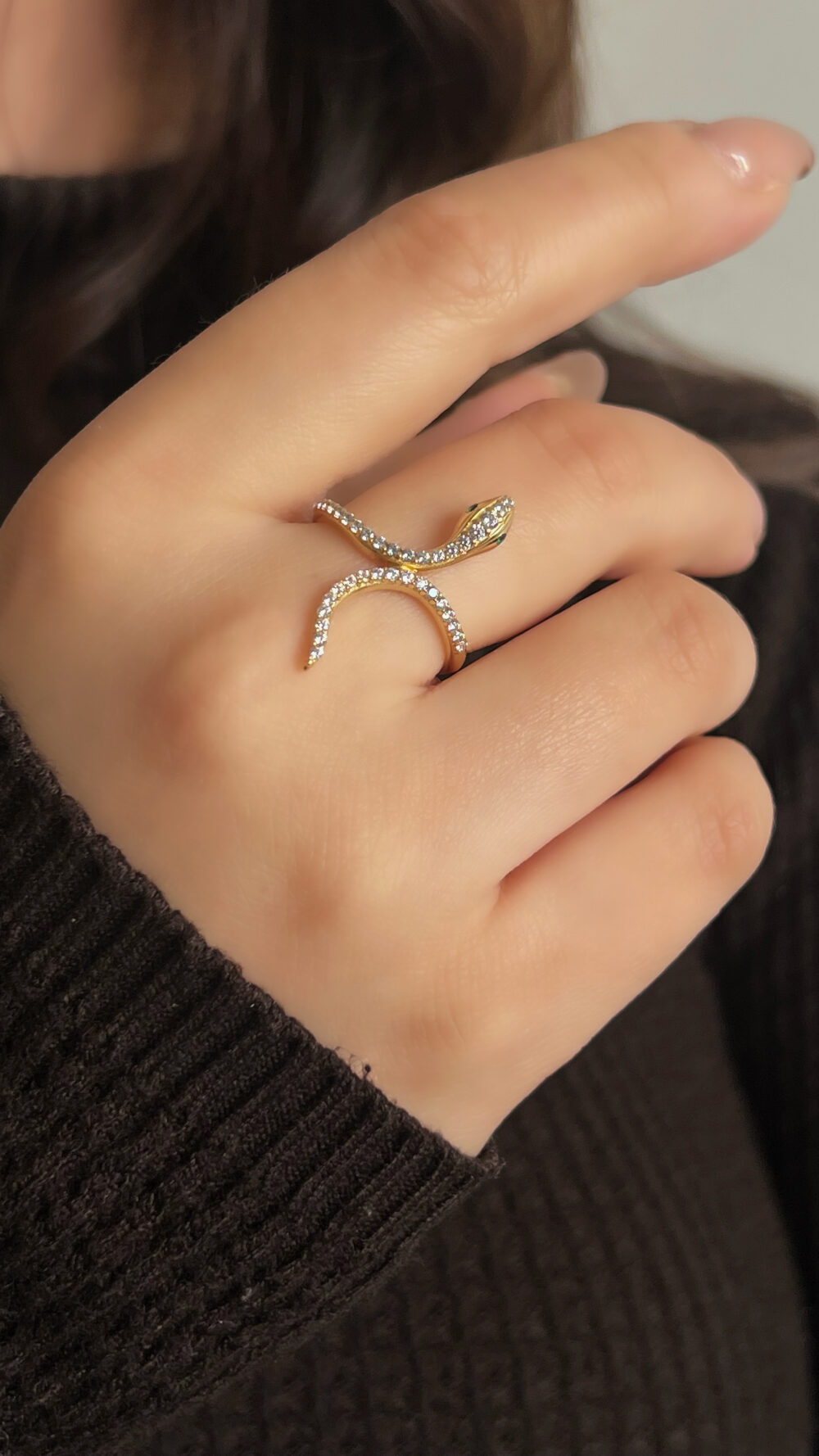 Taşlı Yılan Yüzük